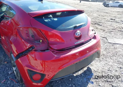 2013 Hyundai Veloster Turbo W/Black из США, поврежденный, VIN KMHTC6AEXDU115328